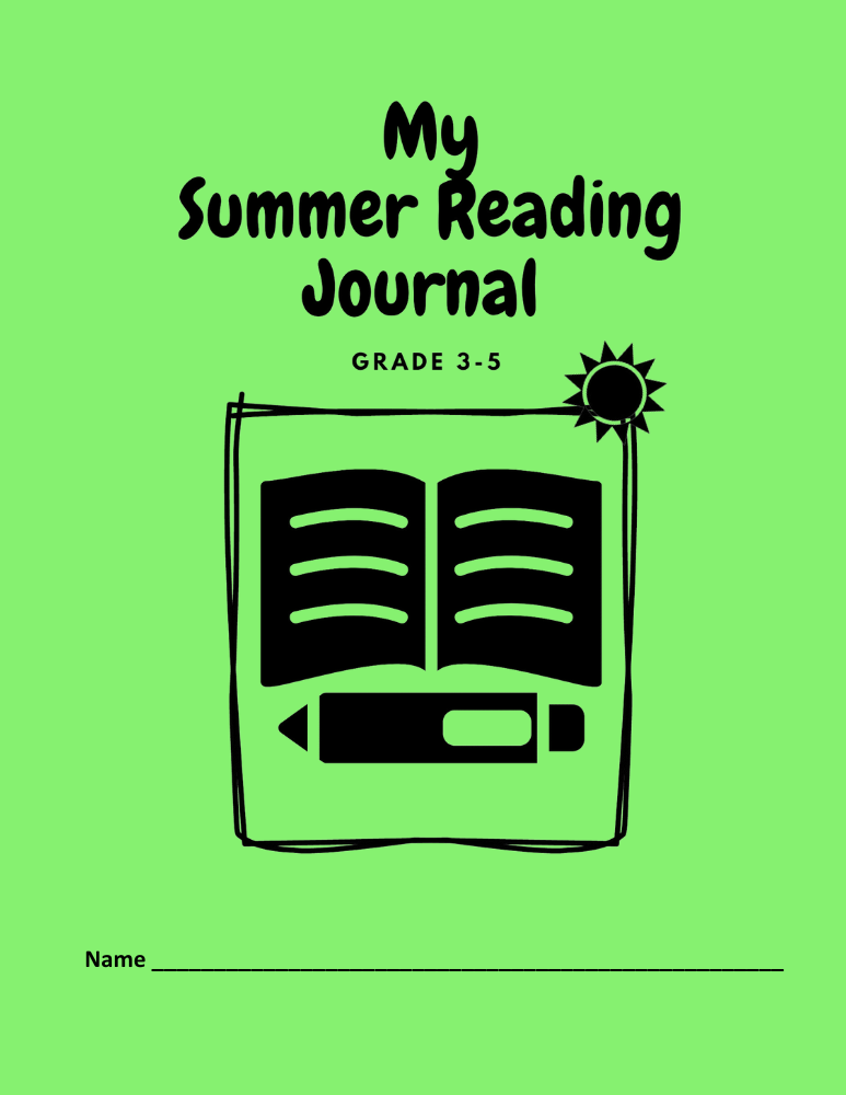 summer reading journal for third through fifth grade students