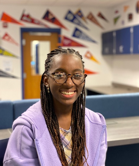 Female senior student at Colgan High School