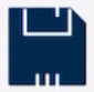 Classic floppy disk icon representing how to save information.