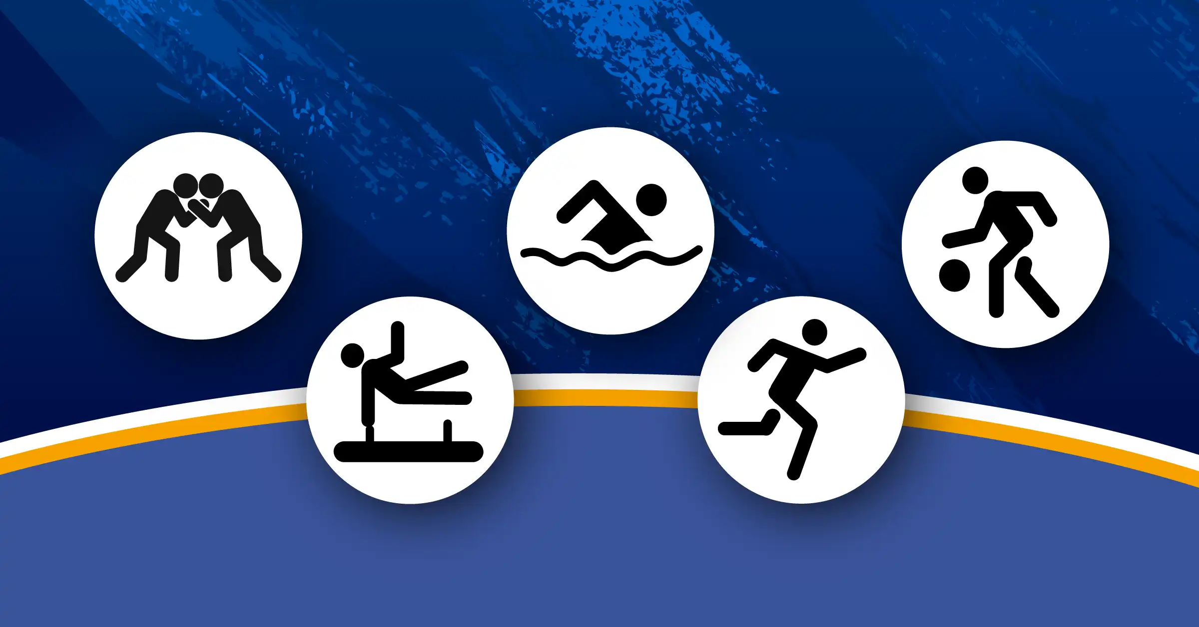 Graphic of several sports figures
