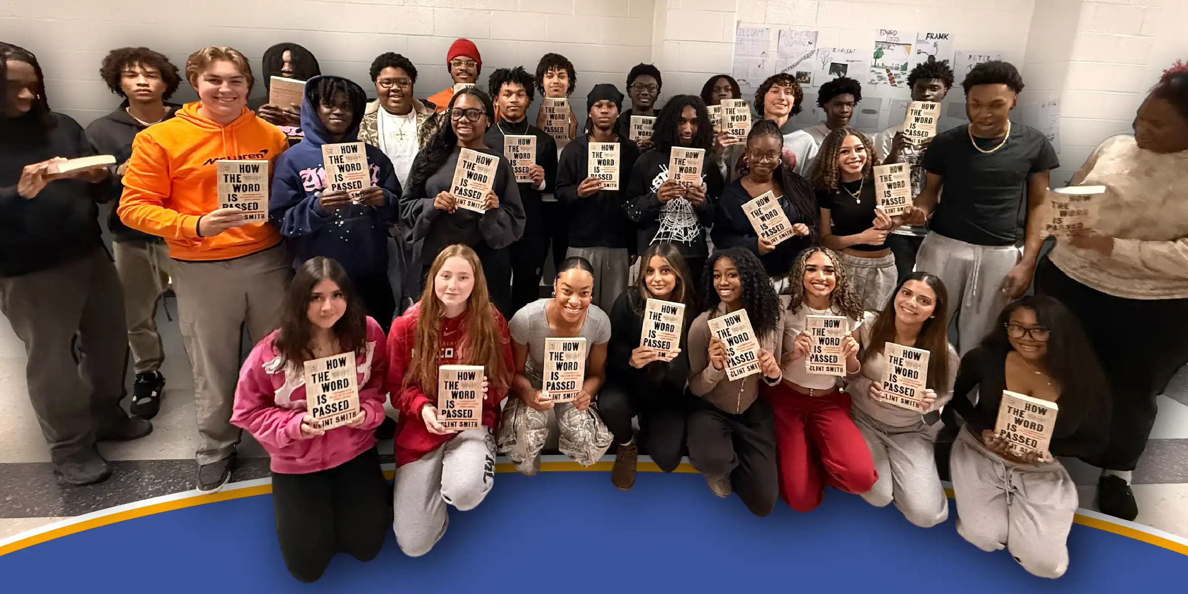Children holding books