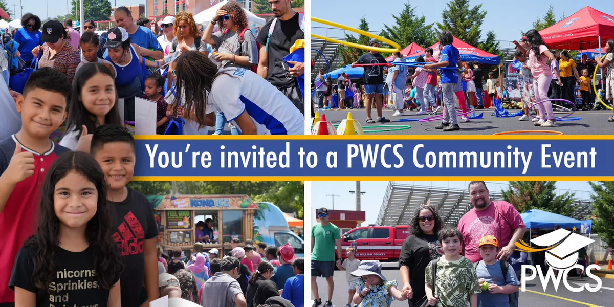 You're Invited to a PWCS Community Event - action images from past PWCS community events