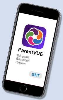 ParentVUE Edupoint Education System Logo on cell phone