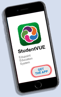 StudentVUE app logo on phone StudentVUE app logo on phone