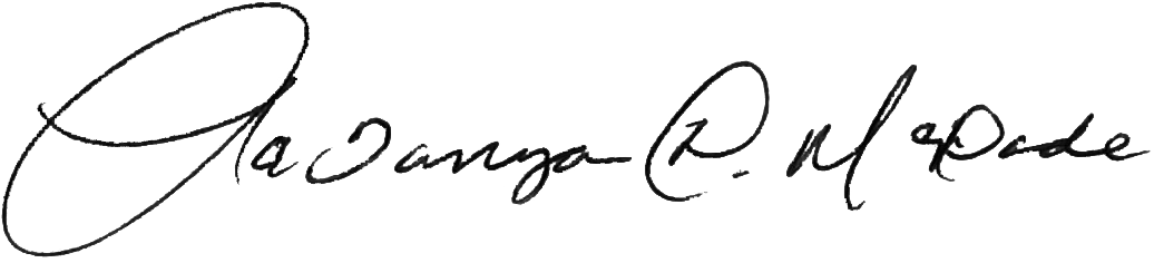 Dr. LaTanya McDade signature