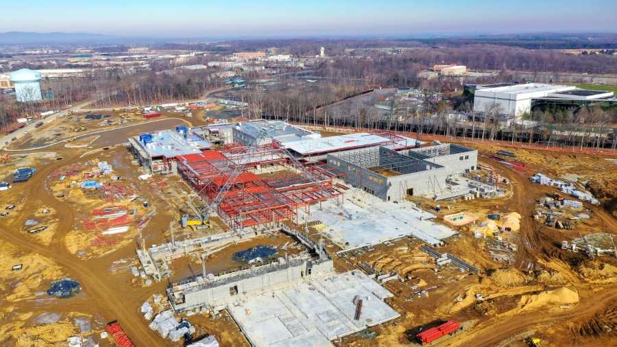 13th High School Aerial under Construction