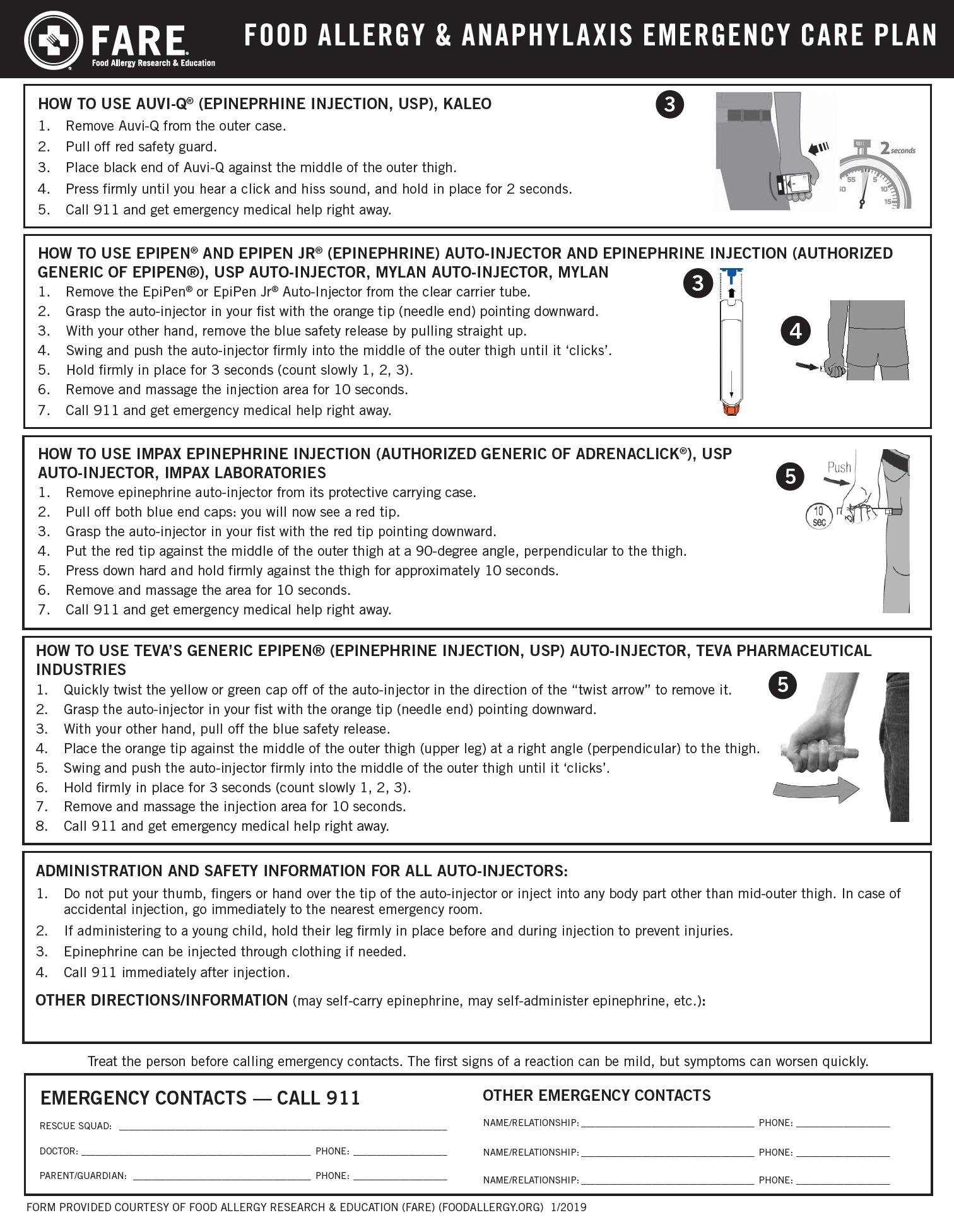 Food Allergy Care Plan 2