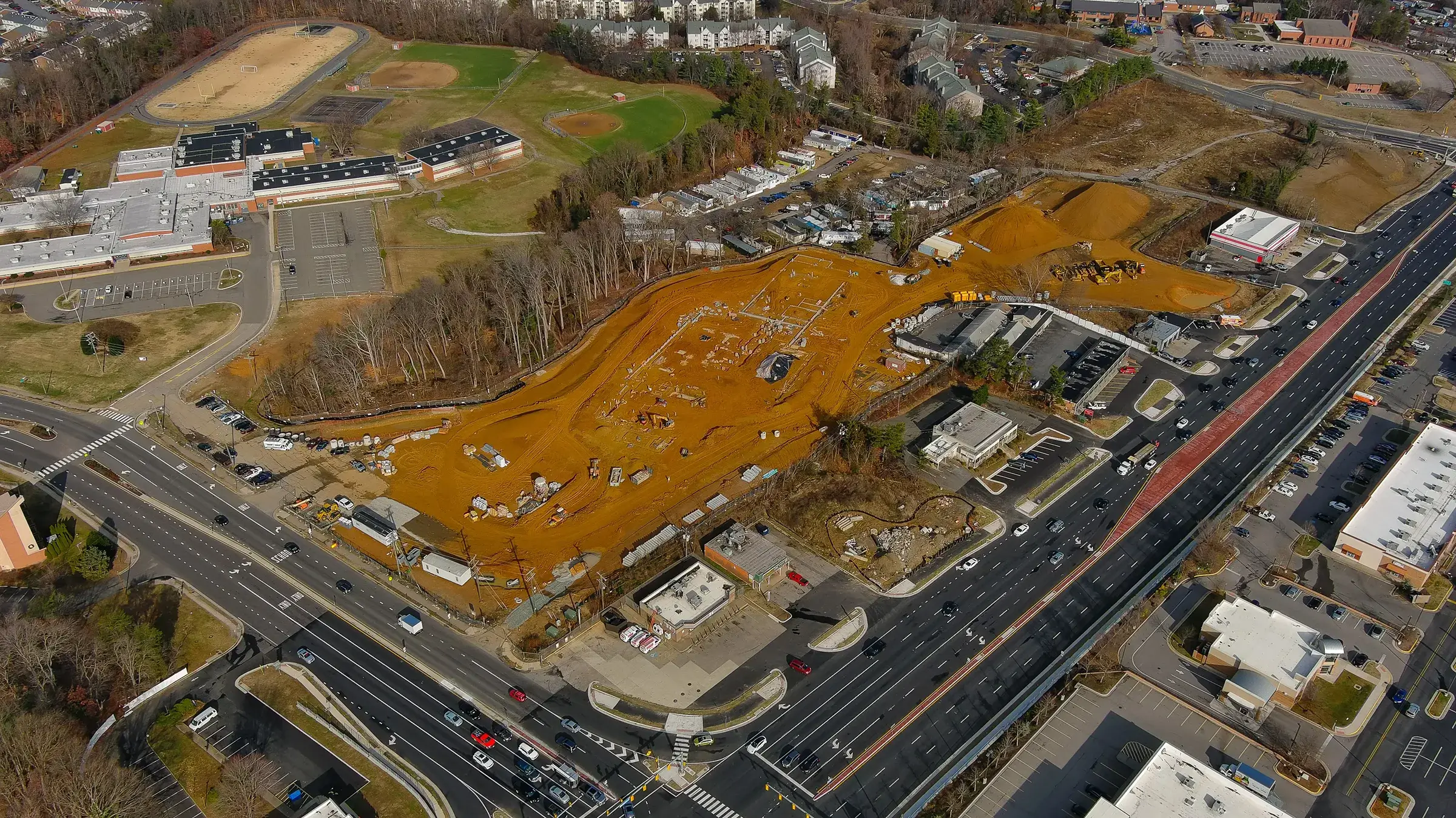 Construction site for Woodbridge area elementary school