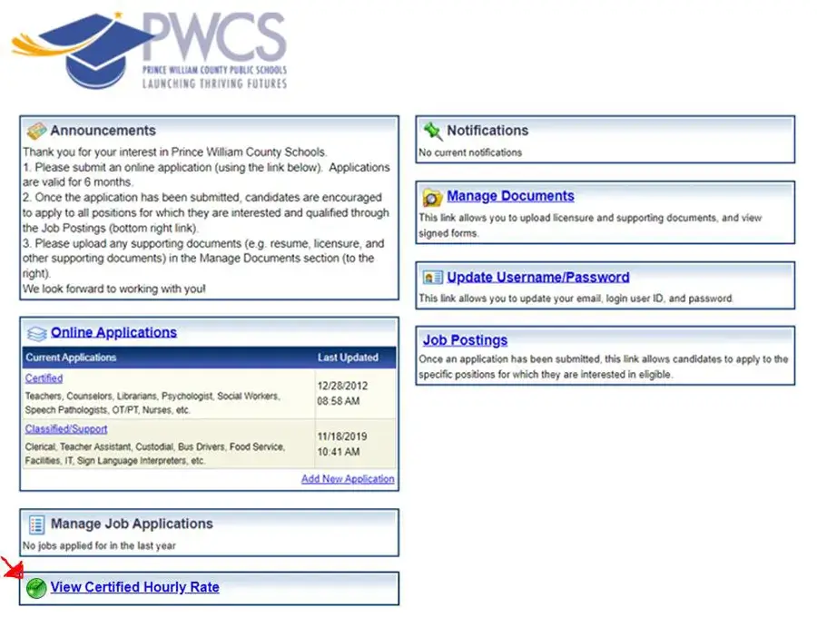 Screenshot of WinOcular with "View Certified Hourly Rate" link