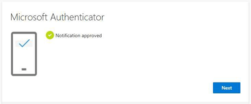 Screenshot of the confirmation screen