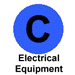 Symbol for CLASS C FIRES - involve energized electrical equipment