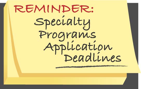 Specialty Program Deadline