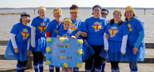 King ES Polar Plunge team dressed up and ready to go before the event