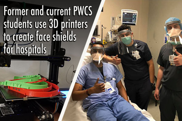 Former and current PWCS use 3D printers to make face shields for hospitals