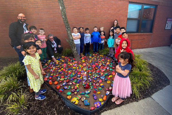 McAuliffe ES's rock garden