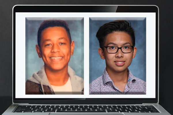 Headshots of Ghedion Beye, a junior at Forest Park High School, and Khoi Nguyen, a junior at Osbourn Park High School, the students who created the Free and Accessible Technology Initiative.