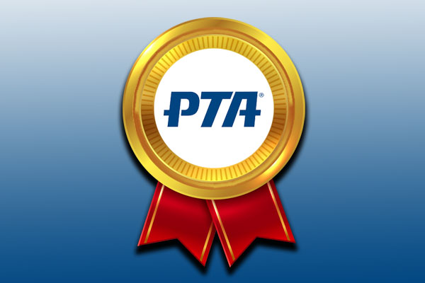 ribbon with the word PTA in the center