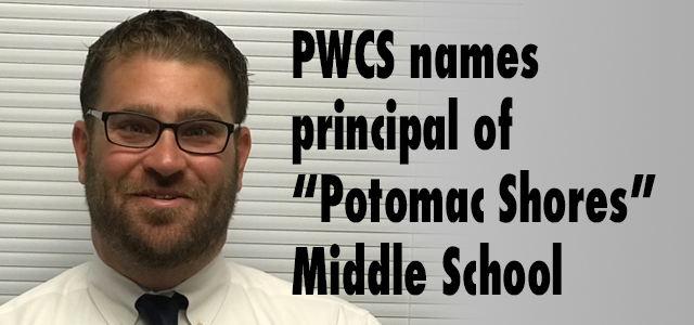 Headshot of Joe Murgo Text: PWCS names principal of "Potomac Shores" Middle School