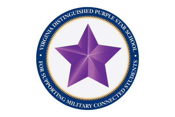 Virginia Distinguished Purple Hear School logo. 