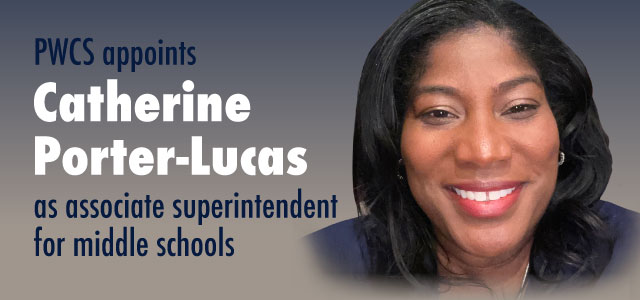 PWCS appoints Catherine Porter-Lucas as associate superintendent for middle schools. Head shot of Catherine Porter-Lucas