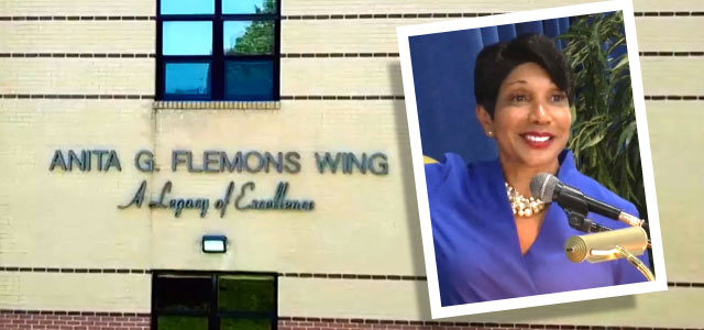 Photo Anita Flemons, Wing of school named in her honor