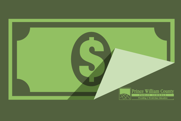 Dollar bill. PWCS logo