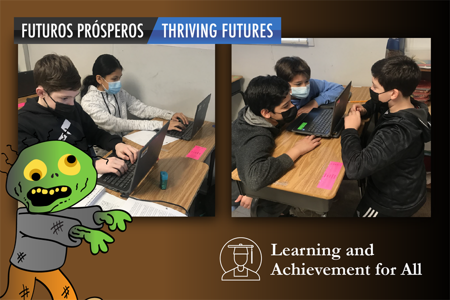 Futuros Prosperos/Thriving Futures - Students working at laptops