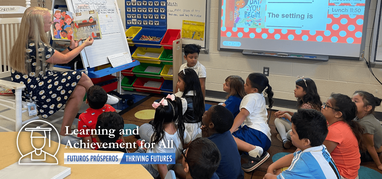 Teacher reading to students in classroom