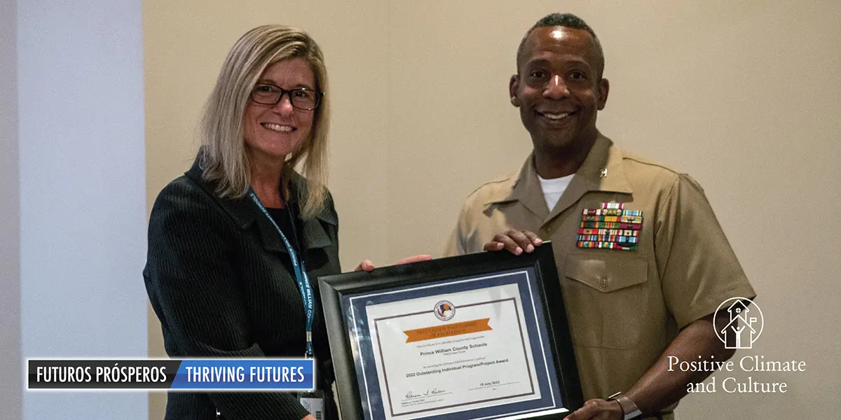 US Marine accepting PWCS partnership award
