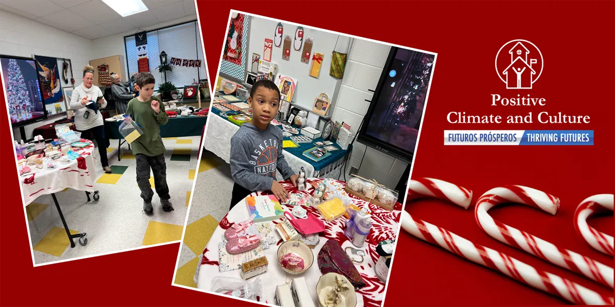 Students select holiday gifts using their SWAG bucks