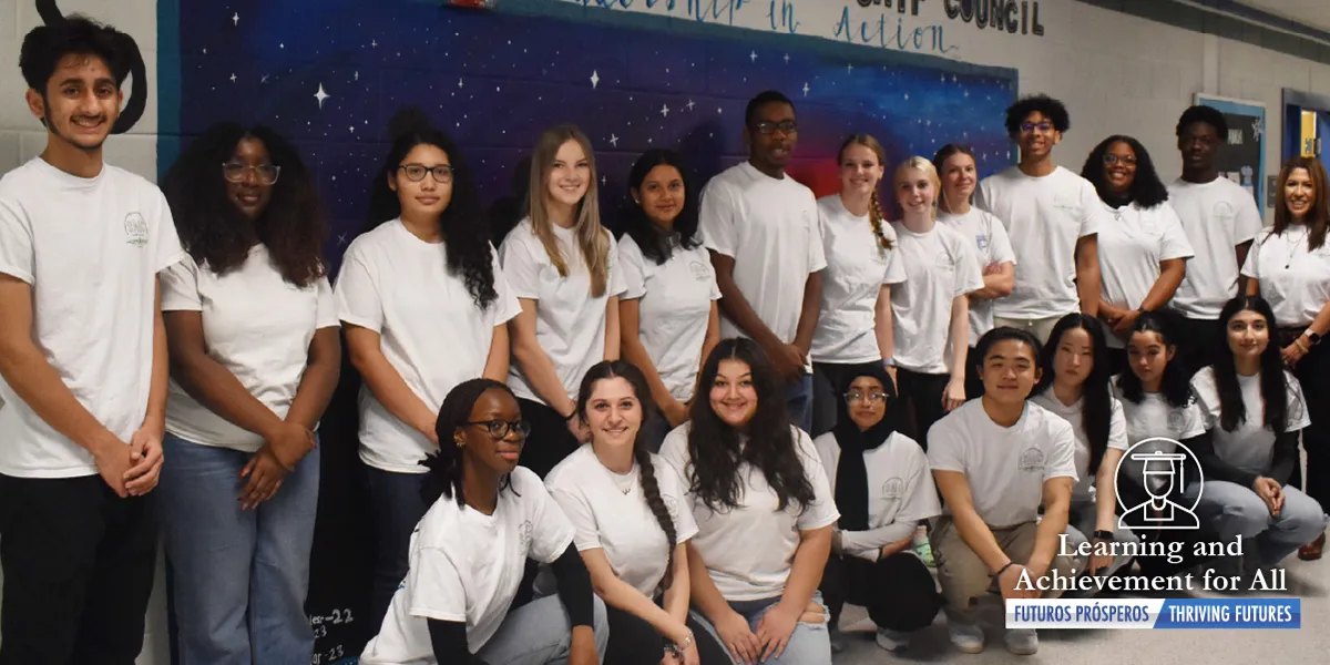 Group of leadership students at Forest Park High School