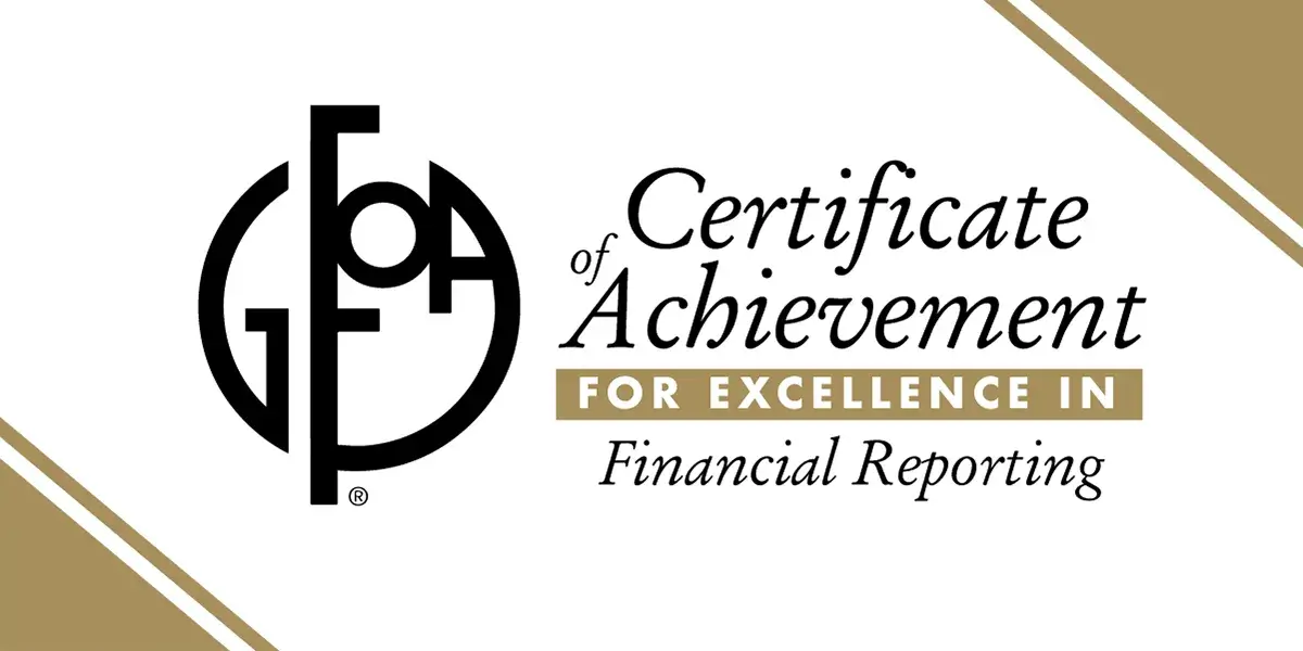 GFOA Certificate of Achievement For Excellence in Financial Reporting