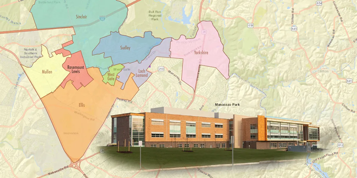 Map of surrounding area and Rosemount Lewis ES