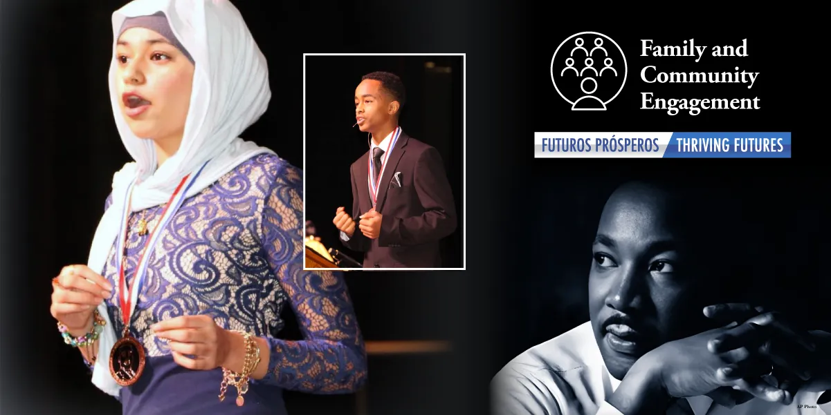 Rabab Raza, Ebenezer Samuel - graphic of Dr. King