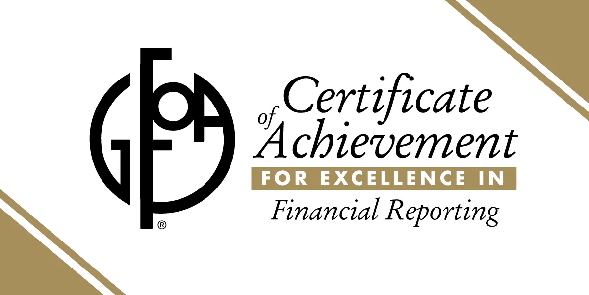 Certificate of Achievement for Excellence in Financial Reporting