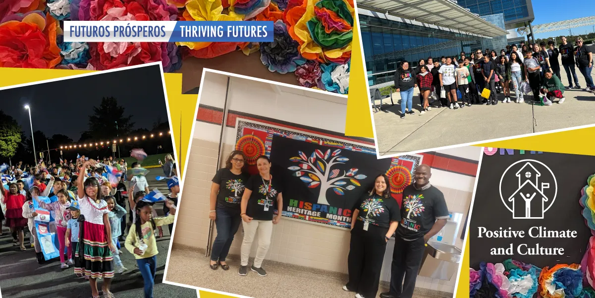 collage of photos from different school's Hispanic Heritage Month events