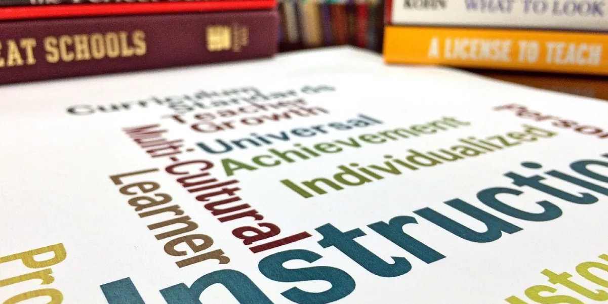 Word art involving instructional materials