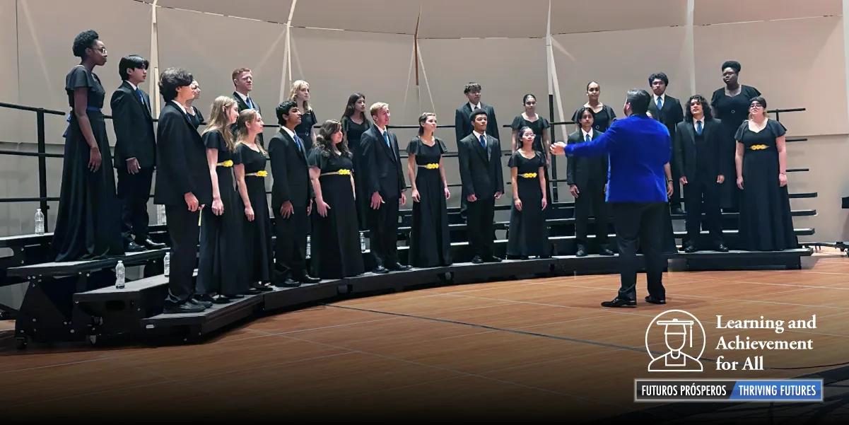 Osbourn Park High School Madrigal Singers on stage