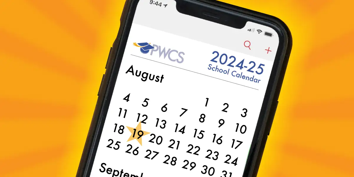 August 2024 calendar on a cellphone