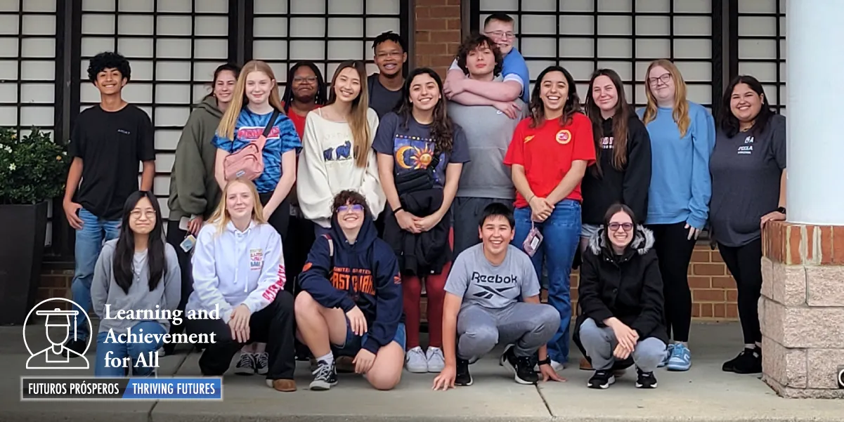 Photo of Patriot High School students, Marsteller and Gainesville Middle School students
