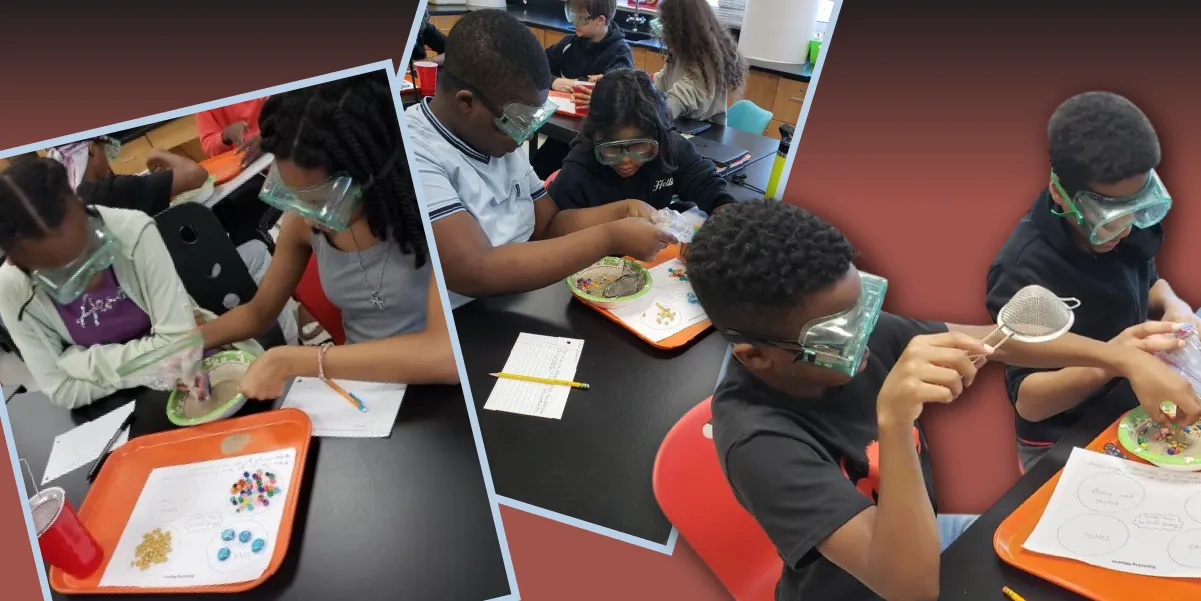 students participating in chemistry activities