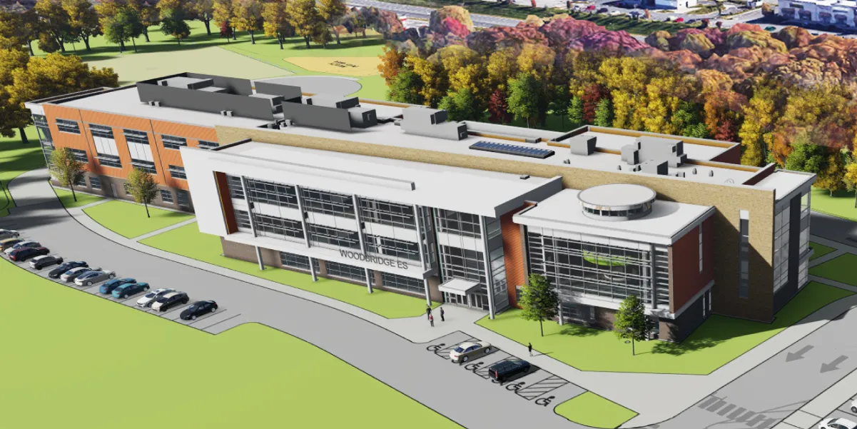 Rendering of the new Woodbridge Area Elementary School