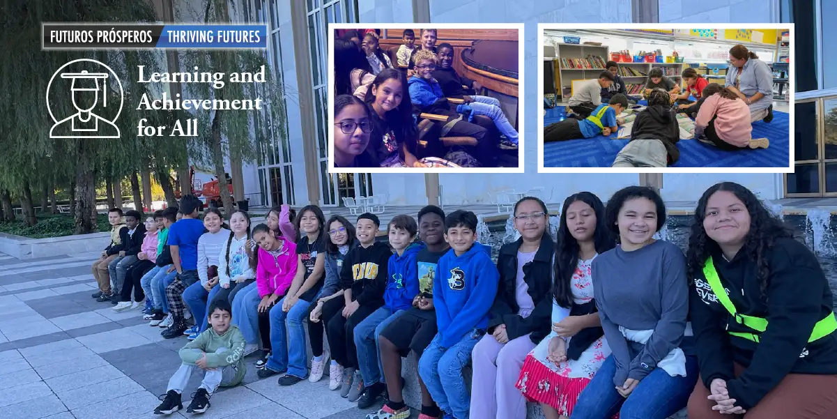 Students at Kennedy Center and in classroom