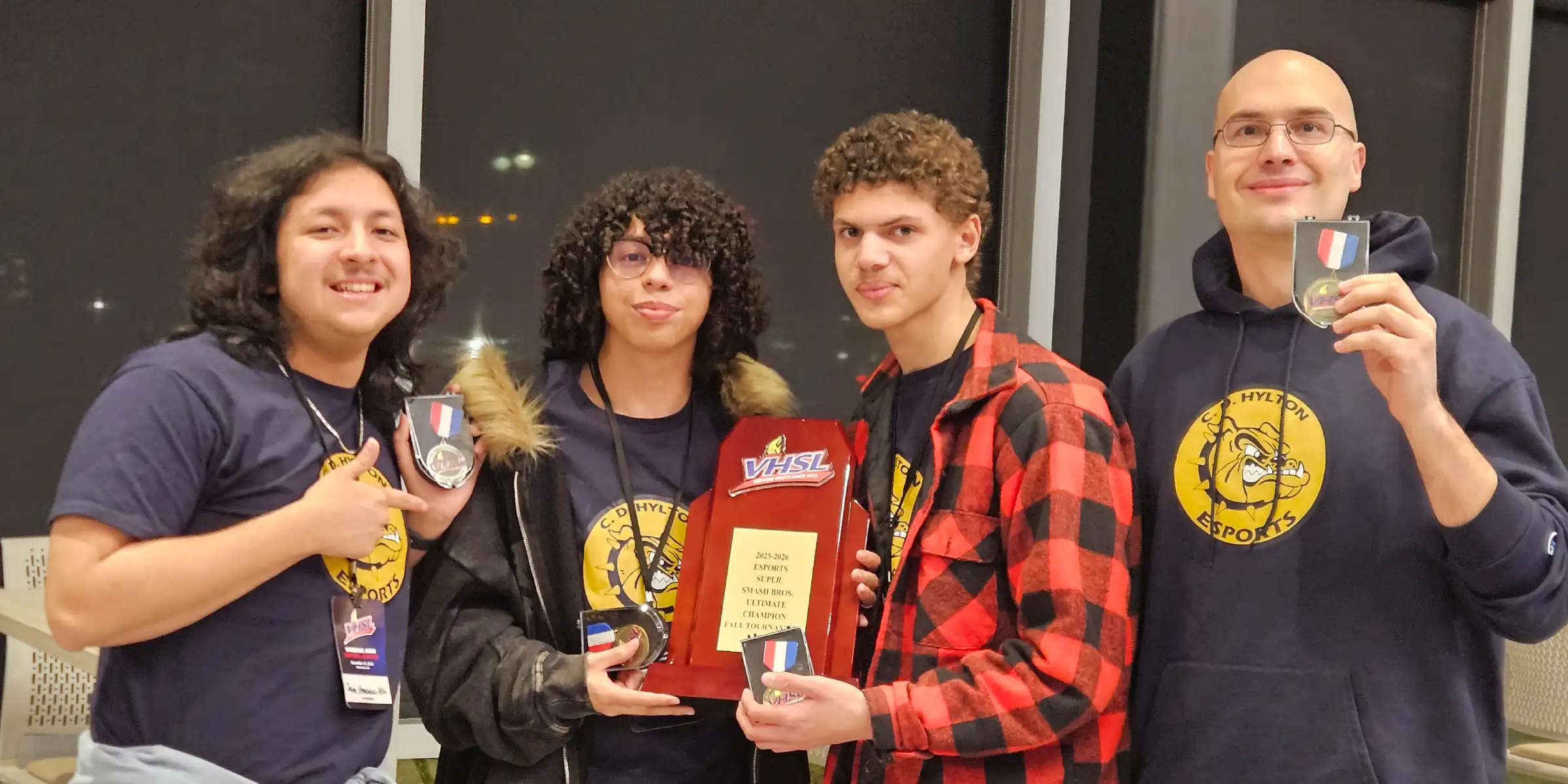Students with trophy