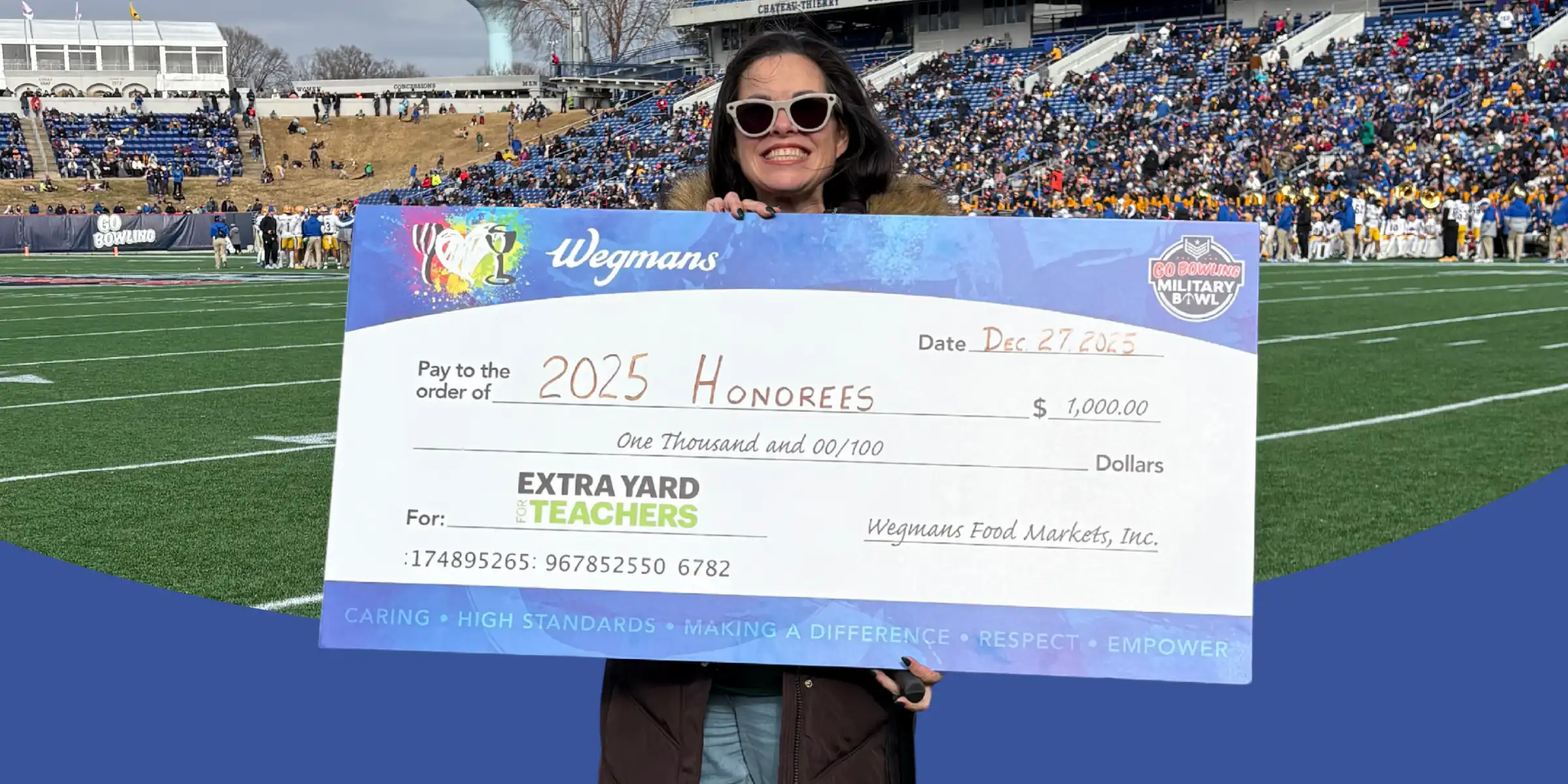 Potomac High School teacher Lisanne Boddye recognized during Military Bowl