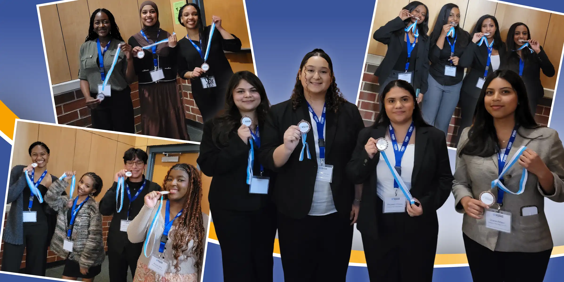 students with award medals