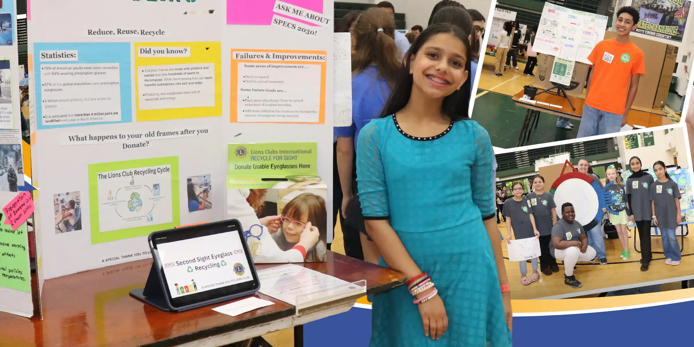 female student with SEAS science project