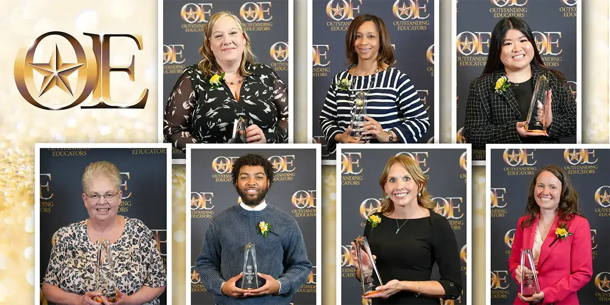 Collage of the 2026 Outstanding Educator award winners