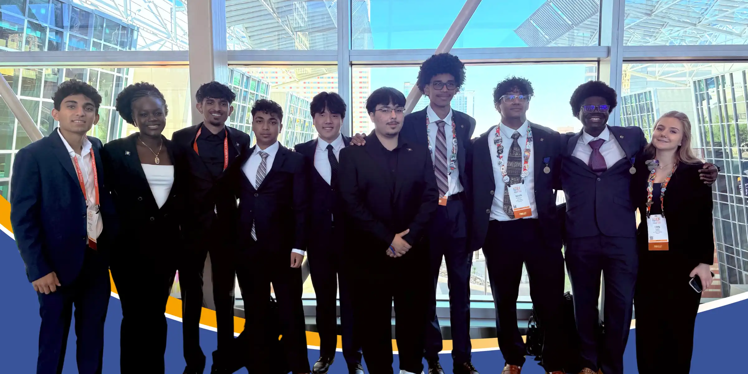 group of students at Regeneron International Science and Engineering Fair 