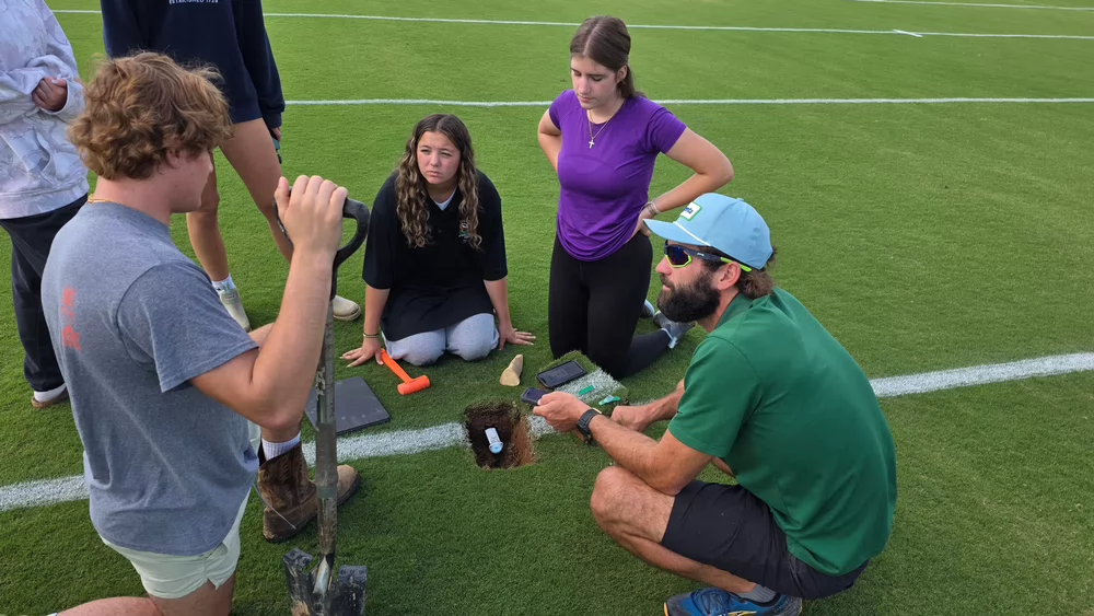 Brentsville District High School students using the sensors